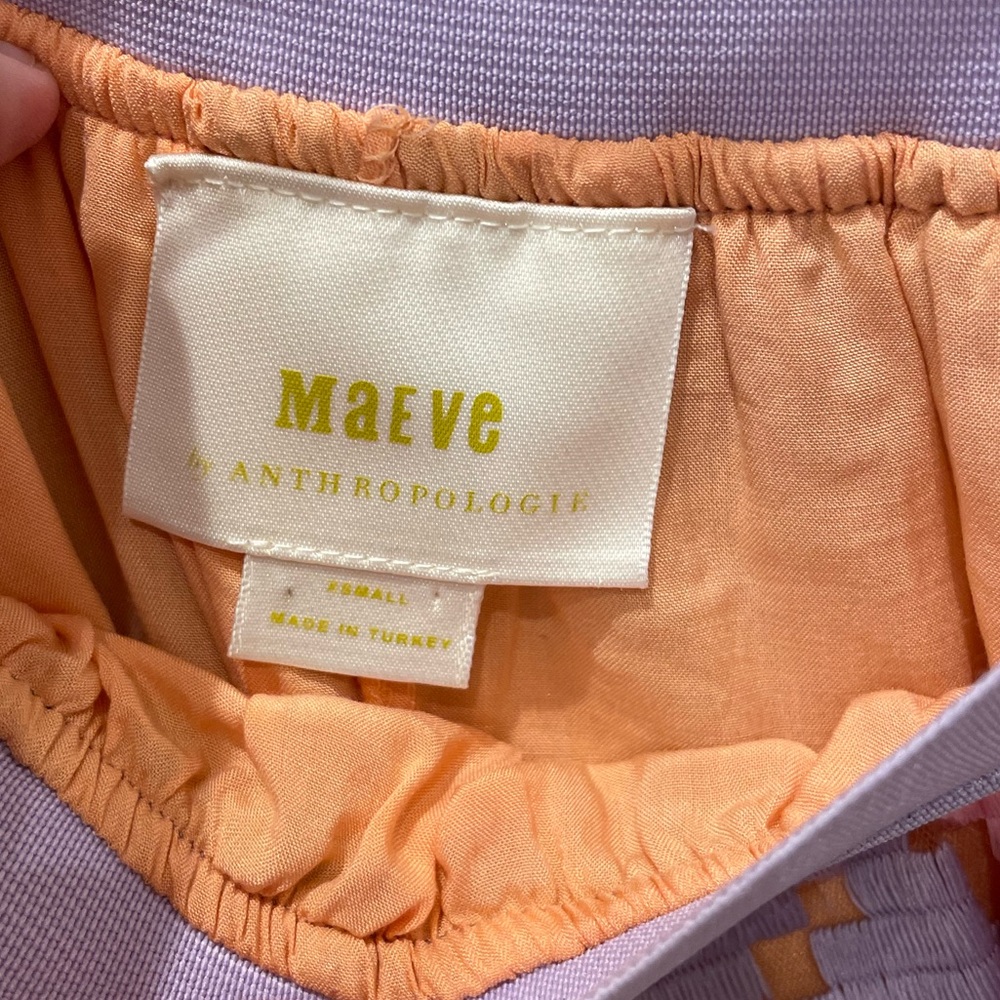 Maeve Vibrant Orange and Lavender Skirt - Picture 2 of 3